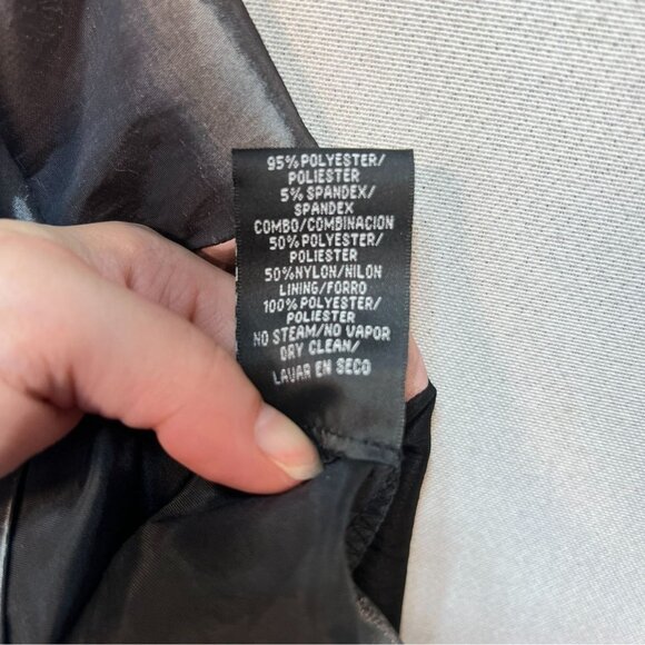 S.L. Fashions Womens Fit & Flare Party Dress Size 6 Black Metallic Sleeveless - Picture 3 of 13